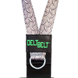 DELT-BELT Handle Straps feature a diamond plate pattern, metal ring, and green "DELTBELT" logo—ideal for cable machine upright rows and multi-exercise handle workouts.