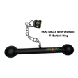 HOG LEGS Hog Balls Upper Body Exercise Equipment Bar with chain and cuff attachment on a white background, designed for effective upper body workouts and improved muscle engagement.