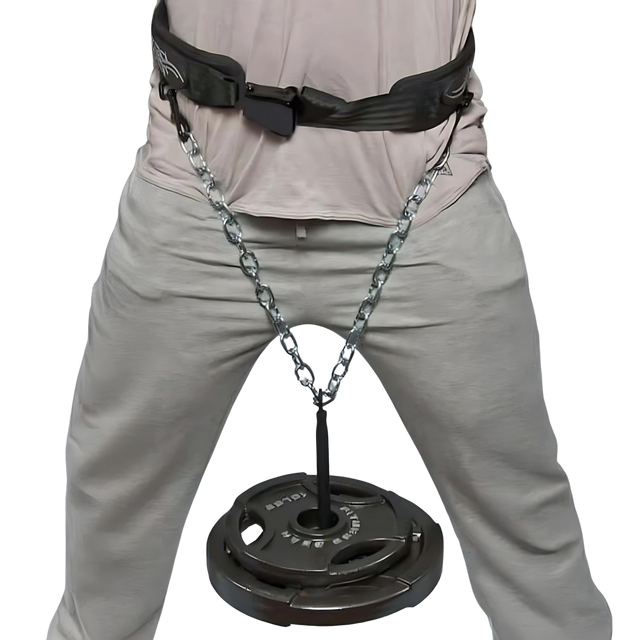 A person uses HOG LEGS Weight Load Pins / Weight Plate Holders to add Olympic Weight Plates for extra resistance during strength training.