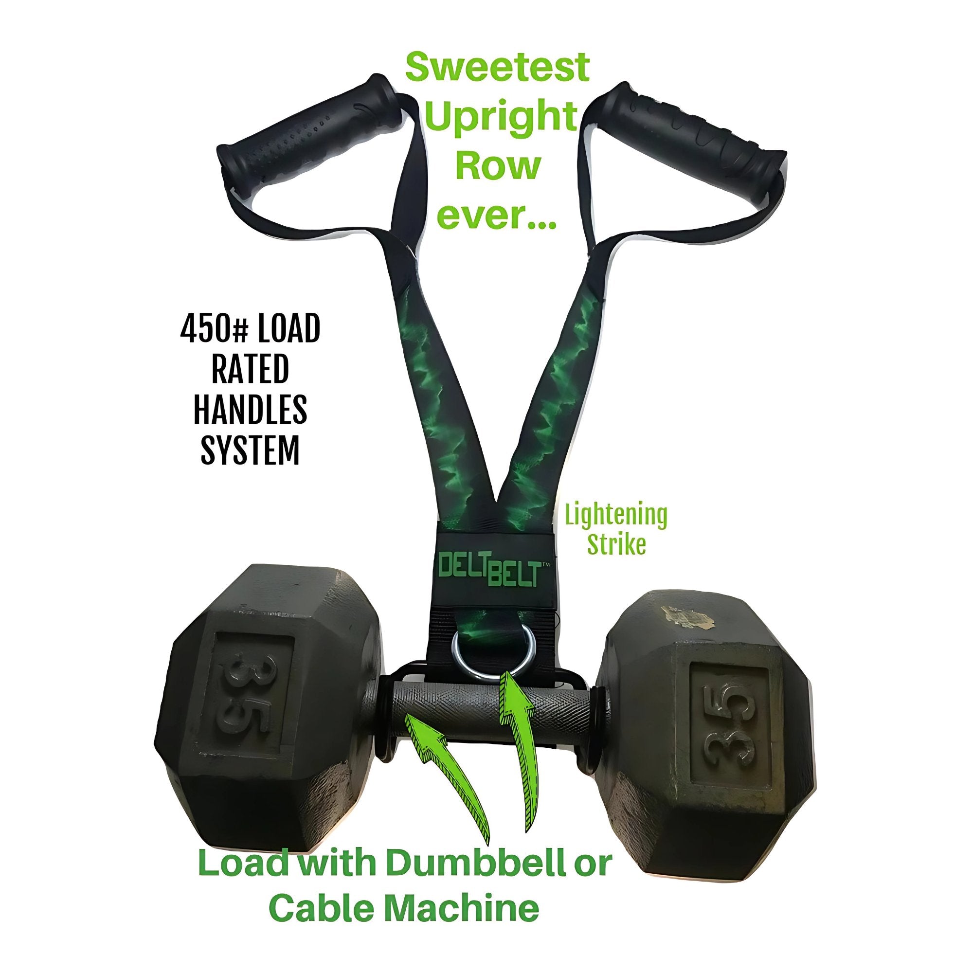 DELT BELT Handle Straps for Cable Machine Upright Rows plus