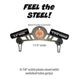 The CONVERTIBLE PLUS Tricep Rope 'Super Set' features tube grips and targets triceps. Its dimensions are 17.5" wide, 5.5" deep, and 1-3/4" round, finished with a baked powder coat. Includes a Lifetime Replacement Warranty for peace of mind.