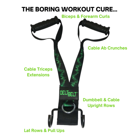 DELT-BELT Handle Straps for Cable Machine Upright Rows plus!