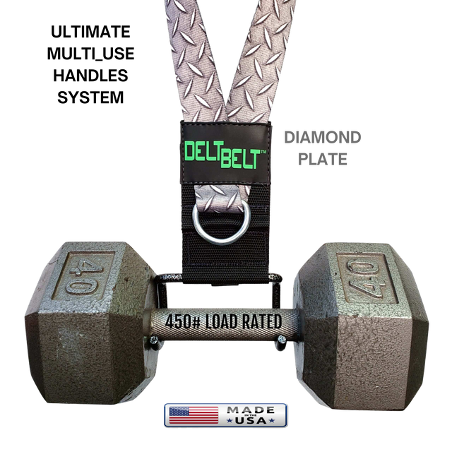 DELT-BELT Handle Straps for Cable Machine Upright Rows plus!