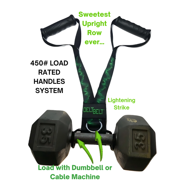 DELT-BELT Handle Straps for Cable Machine Upright Rows plus!