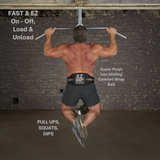 E-Z DIP Belt With Chain, Pull Up and Belt Squat Belt - Hook and Plate Holder Green