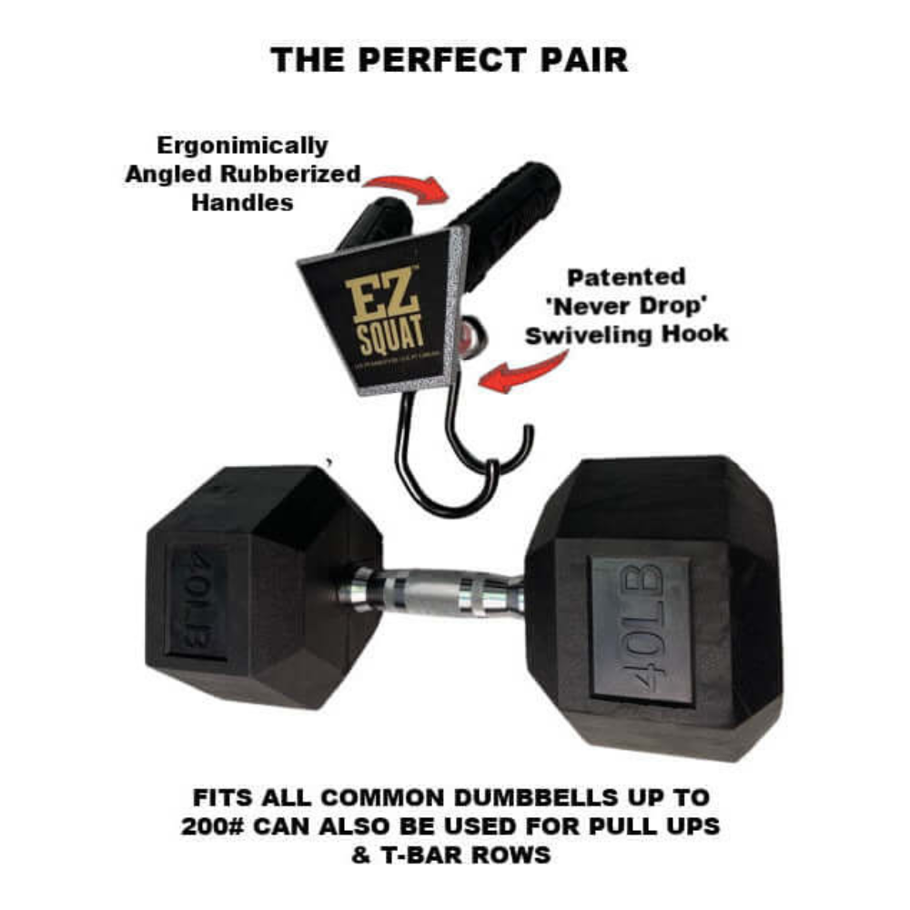 EZ SQUAT Dumbbell Gym Equipment for Legs Squat Handles