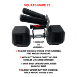 EZ SQUAT Dumbbell Gym Equipment for Legs Squat Handles