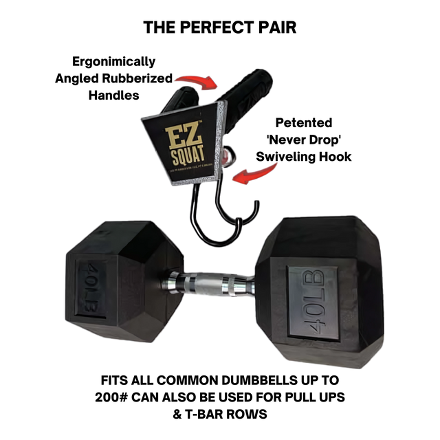 EZ SQUAT Dumbbell Gym Equipment for Legs Squat Handles