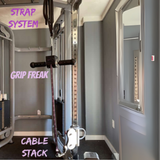 GRIP FREAK Fat Grip Wrist Roller Forearm Workout Tool - Dumbbell Hook