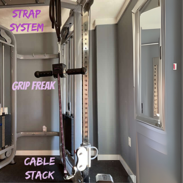 GRIP FREAK Fat Grip Wrist Roller Forearm Workout Tool - Dumbbell Hook
