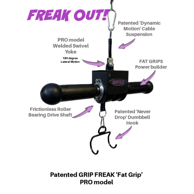 Introducing the GRIP FREAK Fat Grip WRIST ROLLER Forearm Workout Tool—the ultimate weightlifting accessory that elevates your workout with unmatched precision. Its cutting-edge technology offers superior grip support and crushing torque, delivering optimal performance and impressive results.
