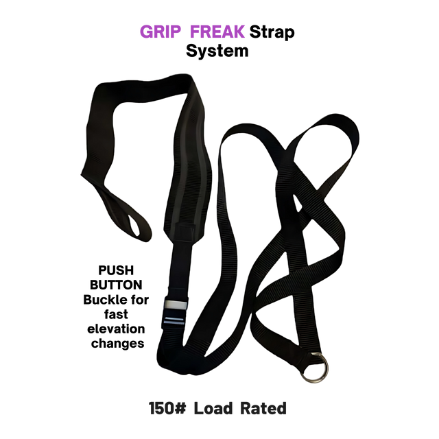 GRIP FREAK Fat Grip Wrist Roller Forearm Workout Tool - Dumbbell Hook