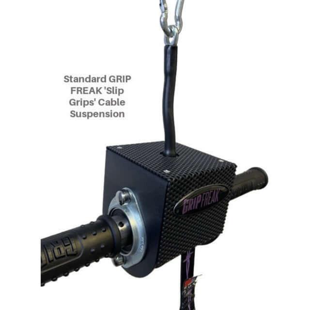 The GRIP FREAK 'Slip Grip' Brutal Hand Grip Strengtheners have textured handles, perfect for enhancing grip strength and targeting forearms during strength training. They serve as an ideal wrist roller alternative for a comprehensive workout.