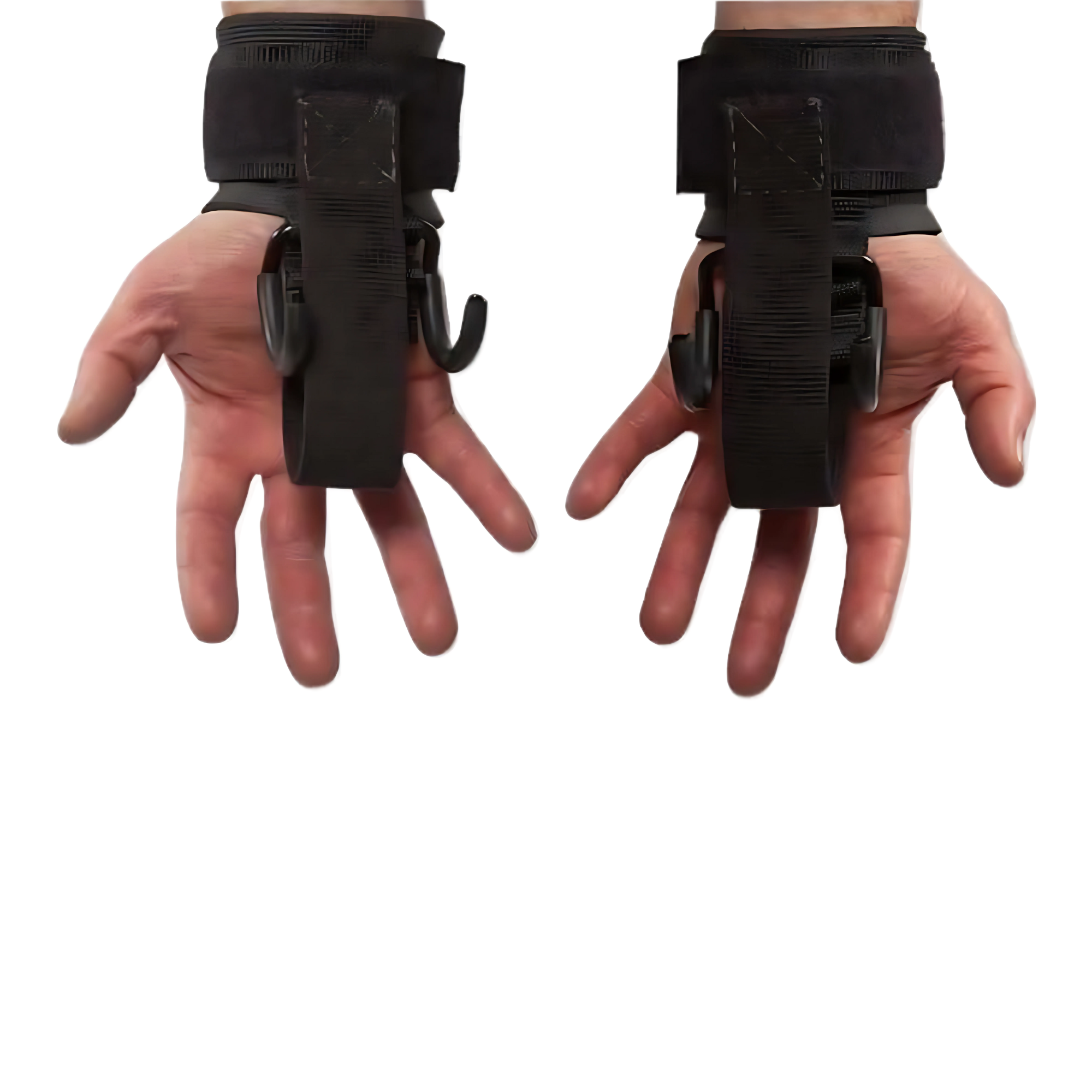 HAULIN HOOKS 'ORIGINALS' Hooks for Weightlifting Extreme feature black straps and metal palm hooks for extra support during deadlifts and other weightlifting exercises.