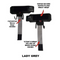 HAULIN HOOKS 'WOMENS' weightlifting wrist straps with velcro, sturdy hooks, and labeled details offer ultimate support for enhancing women's fitness routines. Text: "LADY GREY".