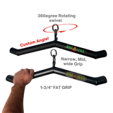 HOG LEGS 'Ham Bone' FAT Cable Tricep Bar Extreme!