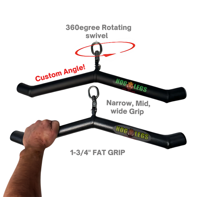 HOG LEGS 'Ham Bone' FAT Cable Tricep Bar Extreme!