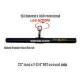 HOG LEGS 'Revolution' Fat Grip straight Curling Bar Gym Cable Attachment