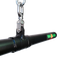 Close-up of the HOG LEGS 'Revolution' Fat Grip straight Curling Bar Gym Cable Attachment in black metal, featuring a non-slip grip, chain, and hook for secure muscle activation during workouts.