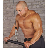 HOG LEGS 'Revolution' Fat Grip straight Curling Bar Gym Cable Attachment