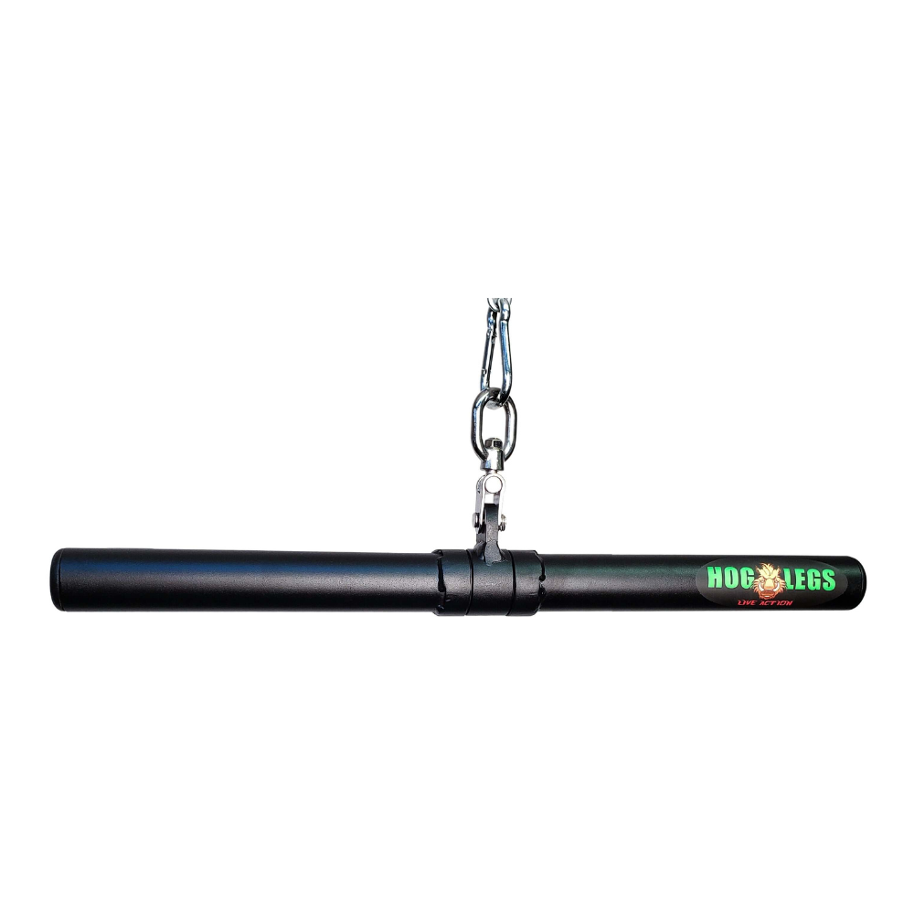 HOG LEGS 'Revolution' Fat Grip straight Curling Bar Gym Cable Attachment