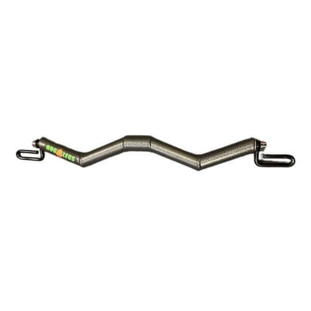 The HOG LEGS Subprimal D/L Bands or EZ Bar Cable Attachment is a curved, padded gym bar with handles on each end, ideal for exercising biceps, triceps, and forearms.