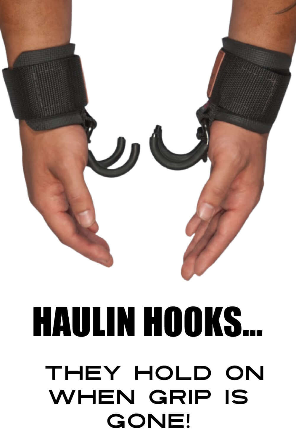 Patented HAULIN HOOKS 'Hanging Onlys' Super Wide Hooks for Weightlifting