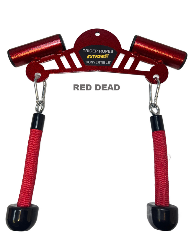 Convertible Plus Tricep Rope 'Super Set' Gym Bar With Removable Snap Links