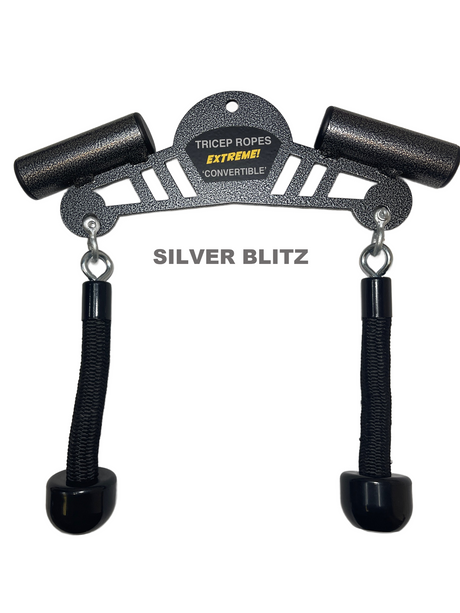 Convertible Plus Tricep Rope Super Set Gym Bar With Non-Removable Shackles