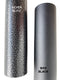 Two cylindrical gym cable attachments: one speckled silver labeled "SILVER BLITZ" Tricep Push Down Bar, and one matte black labeled HOG LEGS 'Ham Hock' Cable Curl Bar Extreme!.