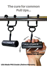 PULL FORCE Pull Up Bar Handles with Patented 'Freestyle Motion'!