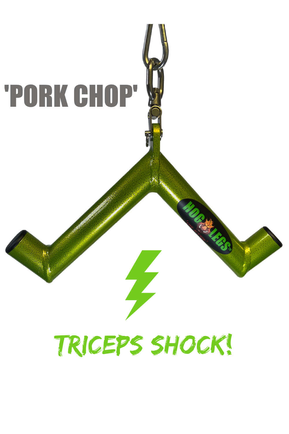 HOG LEGS Pork Chop Triceps Cable Bar Shock Therapy!