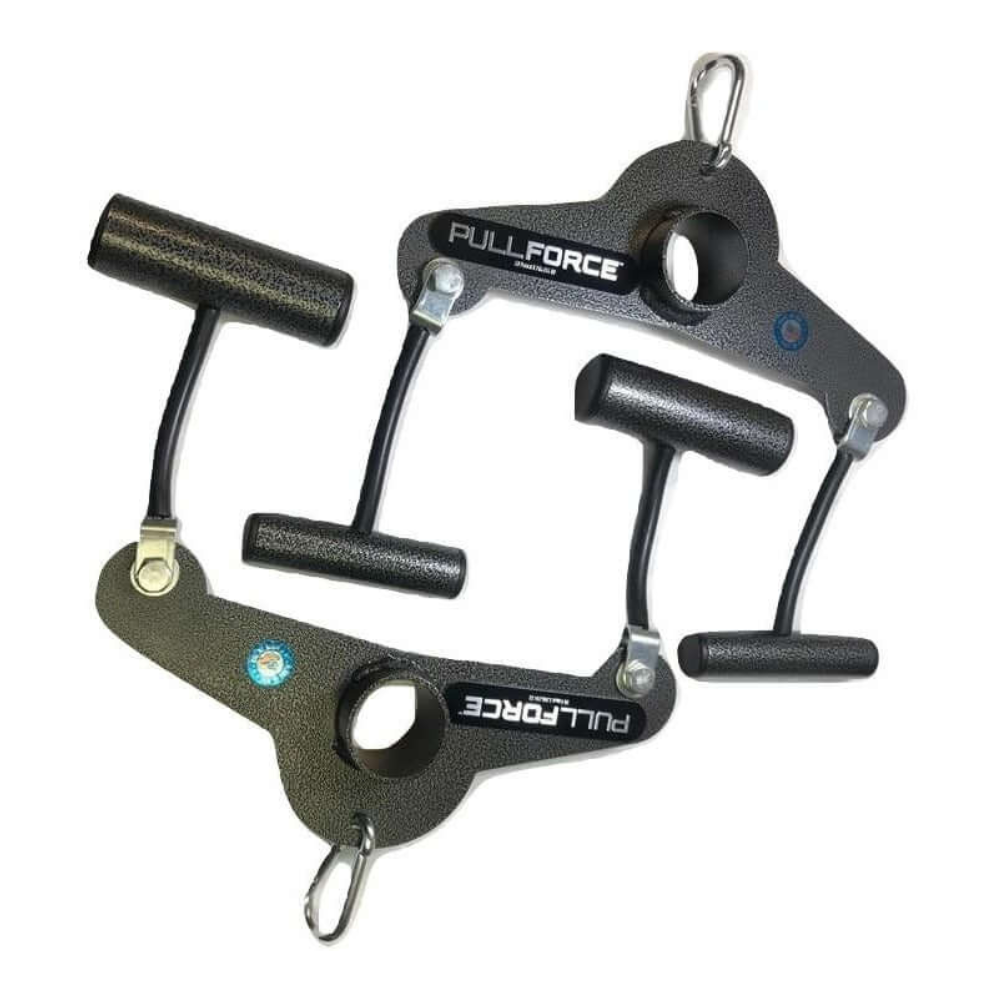 Enhance your workouts with the PULL FORCE 'Combo' T Bar & Seated Cable Row Alternative. Featuring durable black handles, it's perfectly compatible with your Landmine Handles System or Seated Cable Row setup, delivering power and durability in every session.