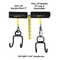 The PULL FORCE 'Freestyle Motion' Rotating Pull Up Grips offer two handle options: 7" short and 9" long, both featuring hooks, yellow cords, and FAT GRIP 1-3/4". Enjoy enhanced muscle stimulation with these innovative pull-up handles.