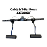 The PULL FORCE 'MAINBEAM' Modular Cable Attachments for Gym, featuring black grip handles, is perfect for enhancing your workout with extreme cable and T-bar row exercises.
