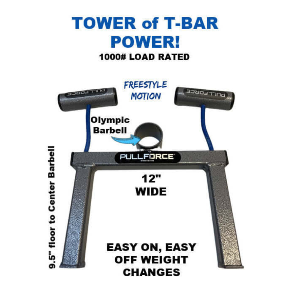 PULL FORCE Olympic T Bar Row Handle 'PLUS' Stand