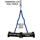 The PULL FORCE GEN 2 Double Grip Exercise Cable Attachments, featuring blue cables labeled "Fat 1-3/4" Grip" and "Center Pull" Power, provide a superior grip for an enhanced workout experience.