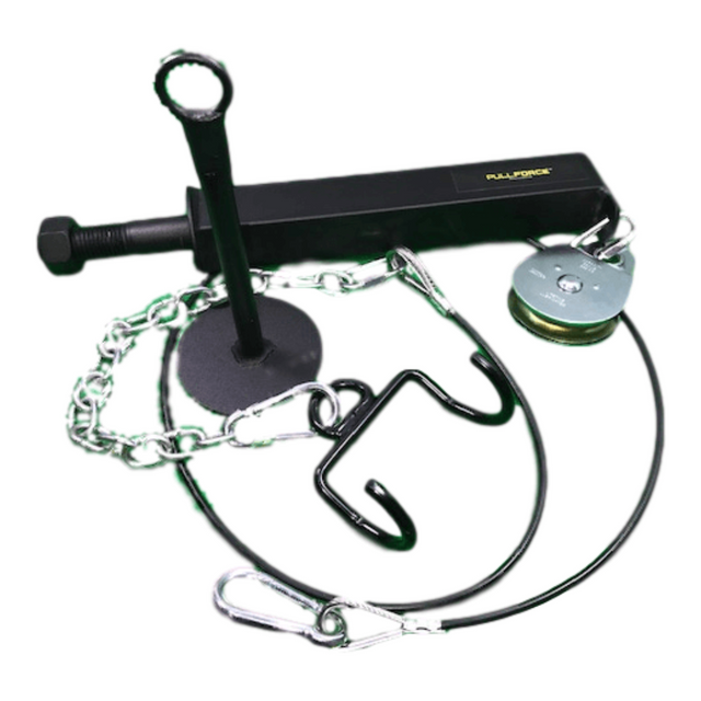 The Power Rack Arm & Gym Cable Machine Workout Set features a durable build with chains, hooks, and a pulley designed for effective body repair.