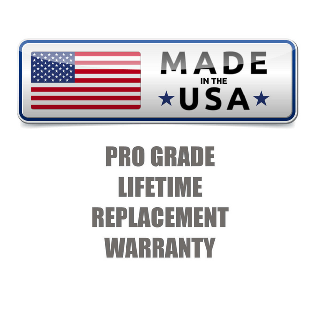 The TRIBELLS 6" Palms Grip Tricep attachment, featuring an American flag label and "MADE IN USA," includes a "PRO GRADE LIFETIME REPLACEMENT WARRANTY." It’s ideal for fitness enthusiasts performing tricep exercises like dumbbell skull crushers.