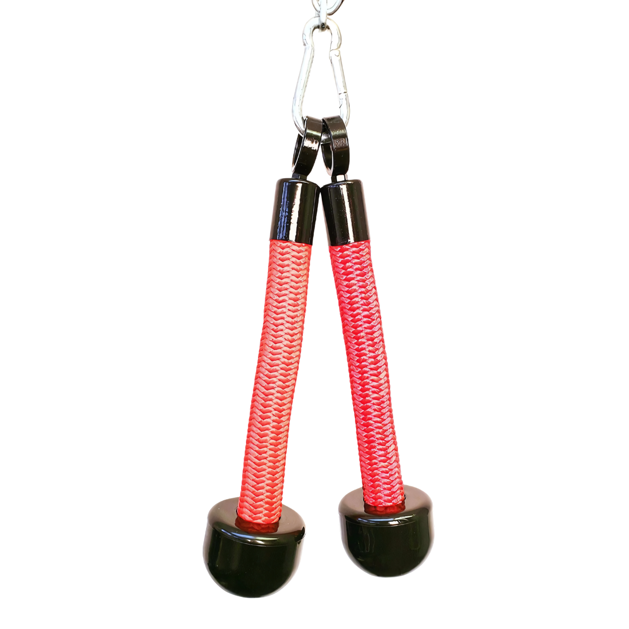 The TRICEP ROPE EXTREME 'Convertible' Rope for Triceps Yoke features commercial-grade build, black end caps, and a metal attachment—perfect for tricep extension exercises on any gym equipment.