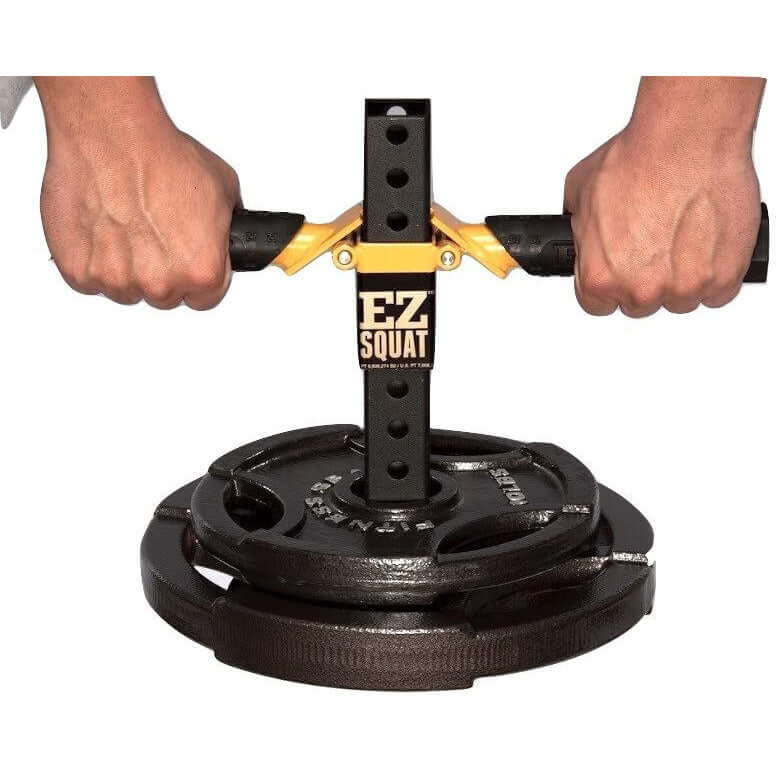 EZ SQUAT Weight plate, load, lift handles & , & Squat!