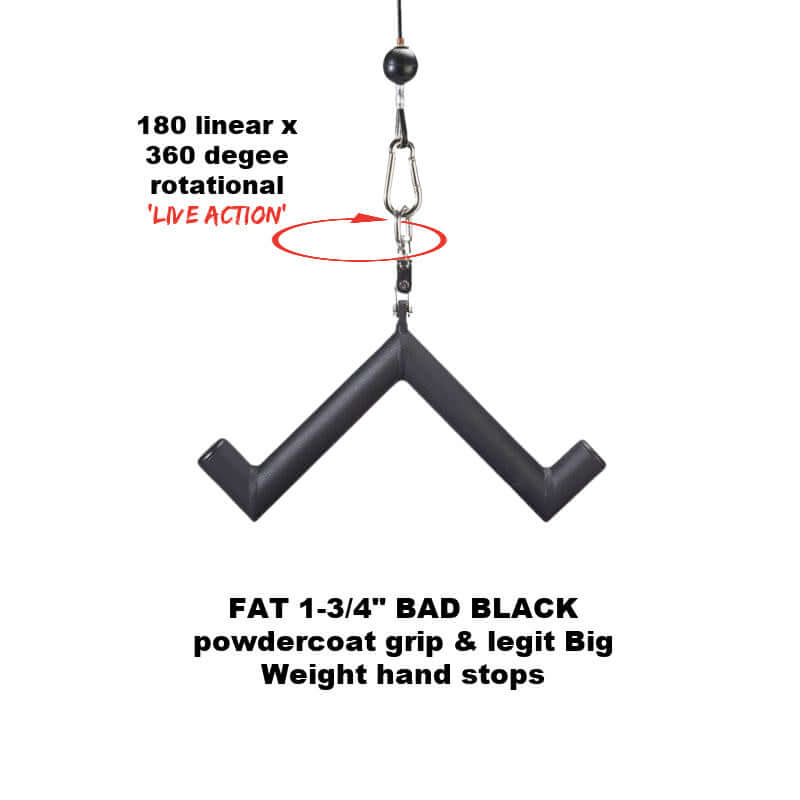 HOG LEGS 'Pork Chop' FAT GRIP gym cable attachments