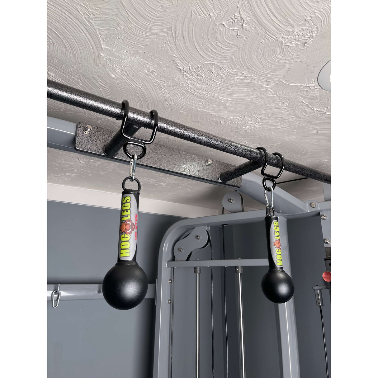 HOG LEGS 'Fist Full' mounted on Pull Up bar 