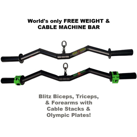 HOG LEGS Super Subprimal FAT Gym Cable machine and Olympic EZ Curl Bar