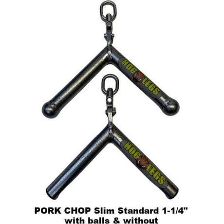 HOG LEGS Pork Chop Tricep V Bar with or without balls Standard Grip size