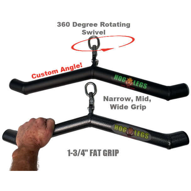 HOG LEGS Ham Bone Fat Grip Tricep Bar 