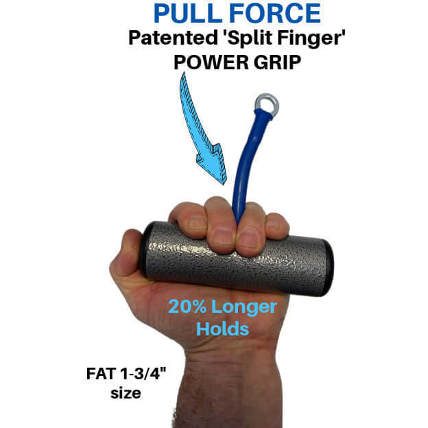 Patented PULL FORCE 'Center Pull' Fat Grip 20% Stronger than cable gym stirrup handles!!