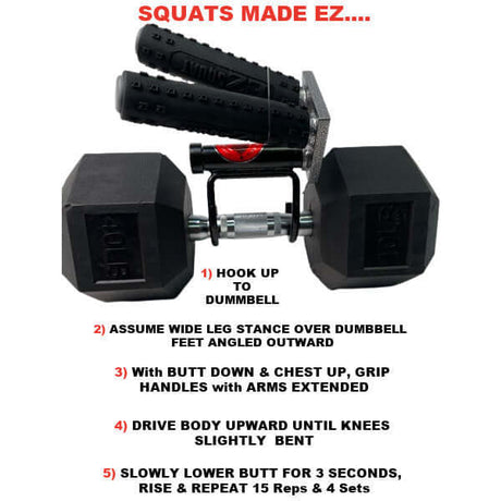 EZ SQUAT ergonomic Loading Handles make perfect squat form EZ!