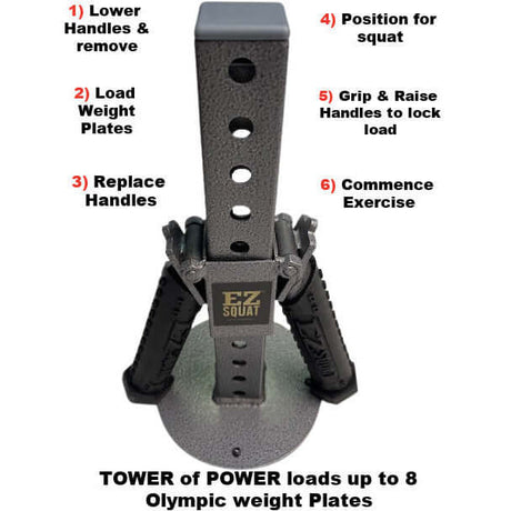 Dual Mode Weight Loading Pin with optional EZ SQUAT Handles