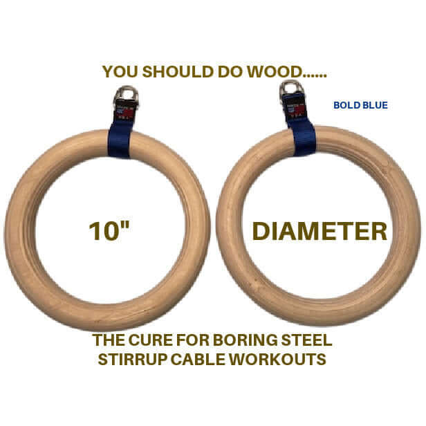 Functional Trainer Wooden Gymnastic Rings Workout Handles